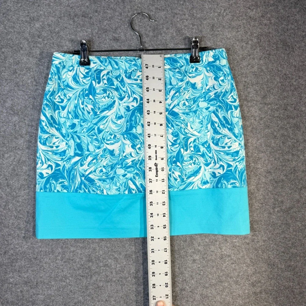 MICHAEL KORS‎ Women's Blue Swirl Print A-Line Mini Skirt Size 6P